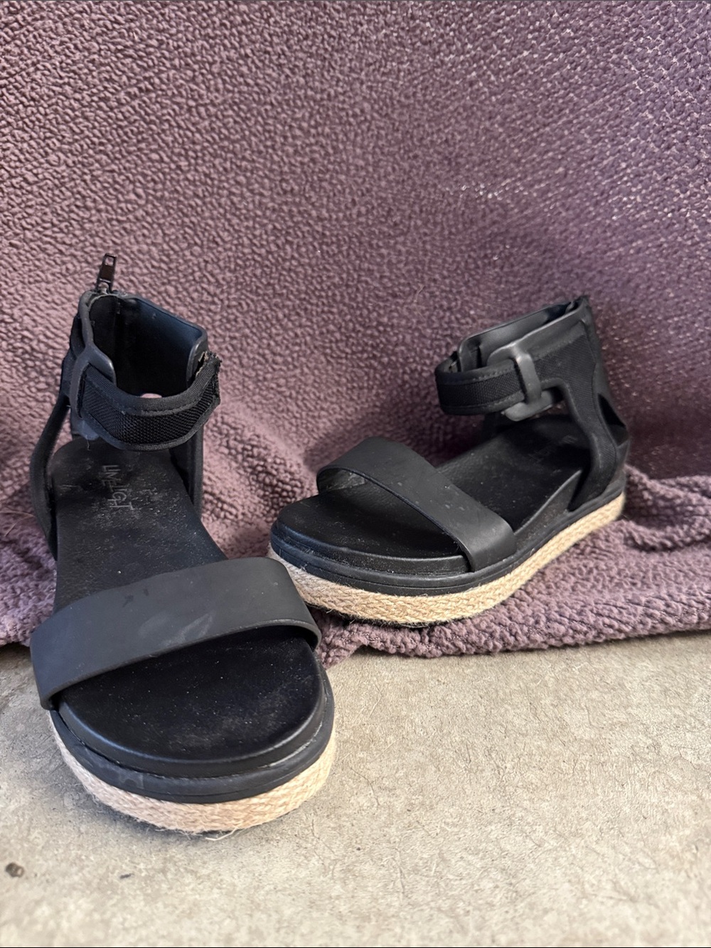 Limelight Black Platform Espadrille Sandals